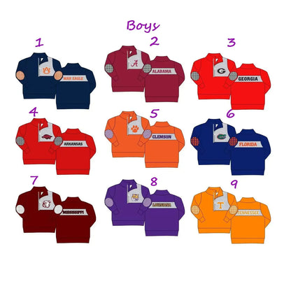 Uniformi scolastiche casual personalizzate all'ingrosso per bambini e bambine, top a maniche lunghe per neonati, abbigliamento primaverile e autunnale