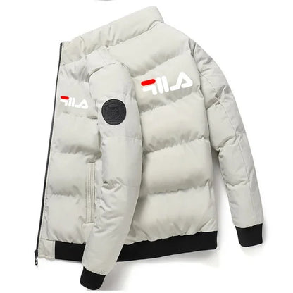 New 2025 autumn/winter men's short jacket, fashionable outdoor casual stand-up collar zipper men's cotton-padded jacket