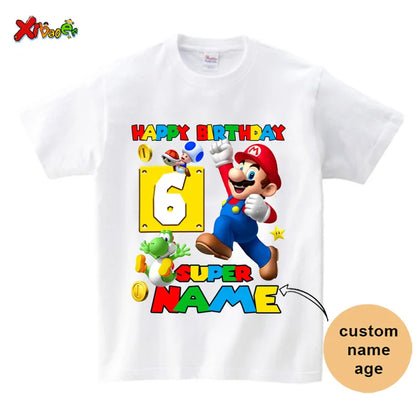 Magliette di compleanno per la famiglia, abbinate per il 6° compleanno del bambino, abbigliamento per bambini, maglietta per neonato, abbigliamento per bambini di 6 anni, completi per il 7° e il 5° compleanno.