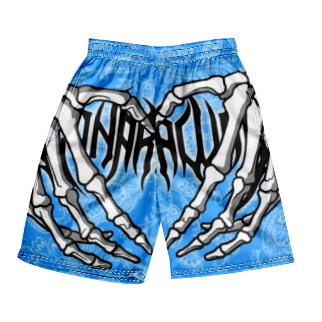 Pantaloncini da spiaggia classici estivi 2024 con teschio, nuovi modelli alla moda con stampa di mano scheletrica, pantaloncini da palestra per uomo e donna, ad asciugatura rapida, pantaloncini da ghiaccio.