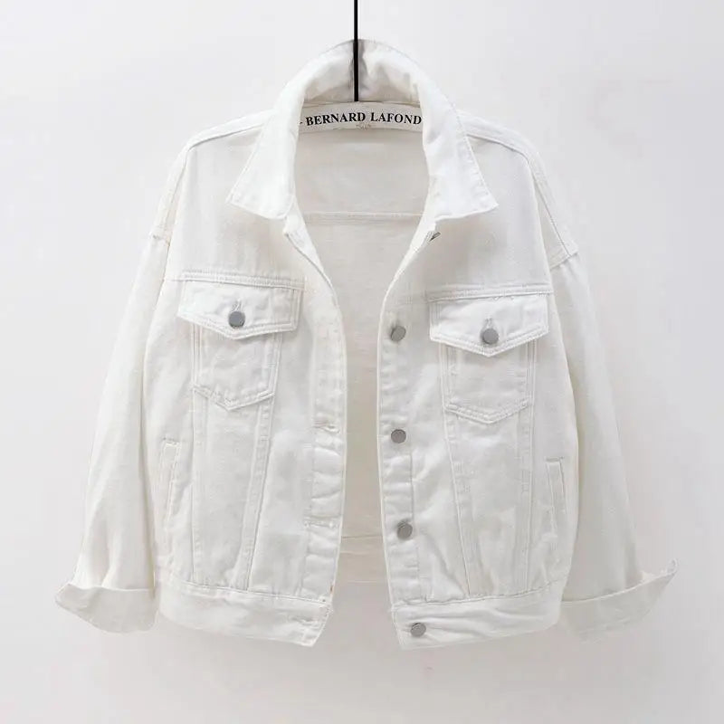 Large Size Denim Short Jacket for Women in Spring and Autumn Versatile New Loose Style