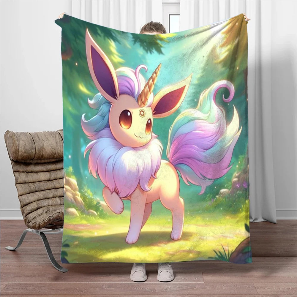 Japan Cartoon Charizard Pokemon Children Warm Soft Blankets for Sofa Bed Cover Blanket Suitable for Birthday Souvenir Gifts