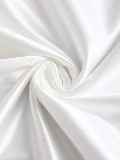 White Pleated Fishtail Skirt