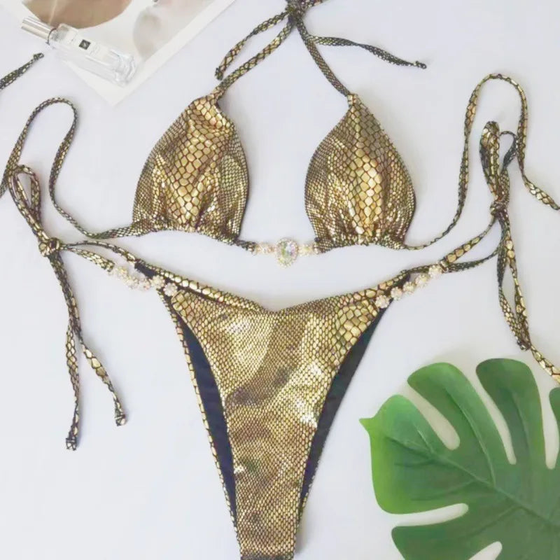 Bikini sexy 2026 Costumi da bagno da donna Costume da bagno femminile per nuoto Costumi da bagno Bikini brasiliano Set da spiaggia Piscina Bagnante