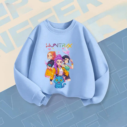 Felpe alla moda KPop Demon Hunters per bambini e bambine dai 6 mesi ai 7 anni, a maniche lunghe, con scollo a O, abbigliamento per bambini