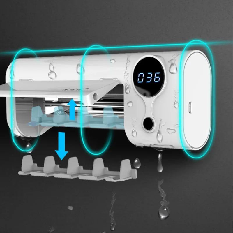 Multifunctional UV rechargable Toothbrush sterilizer holder portable for electric toothbrushes disinfection drying
