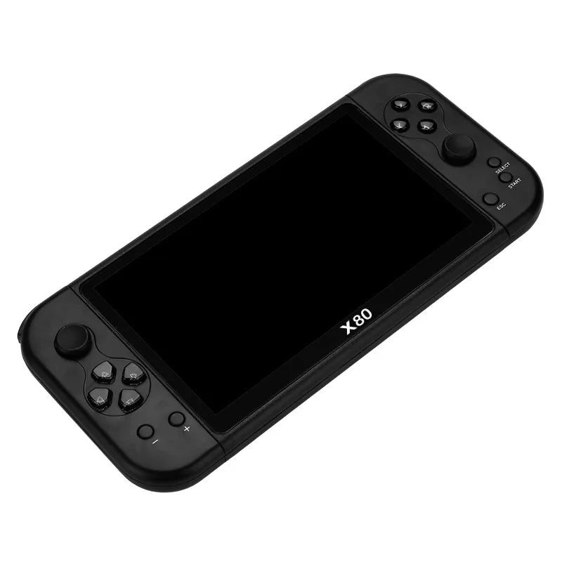 Console portatile Retro X80 con schermo HD da 7 pollici, compatibile con PSP e GBA, classica arcade portatile con 20000 giochi integrati.