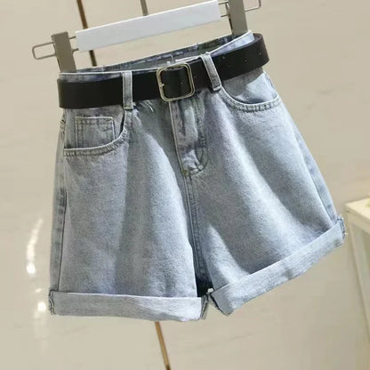 British street Y2K female rider motorcycle hot melt printed shorts retro spice girls sexy wash jeans shorts low waist mini skirt