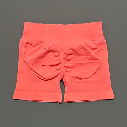 HISTELLO Impact Shorts 4.5" Women Yoga Shorts Seamless Low Waist Scrunch Bum Gym Leggings Workout Stretch Fitness Sports Shorts