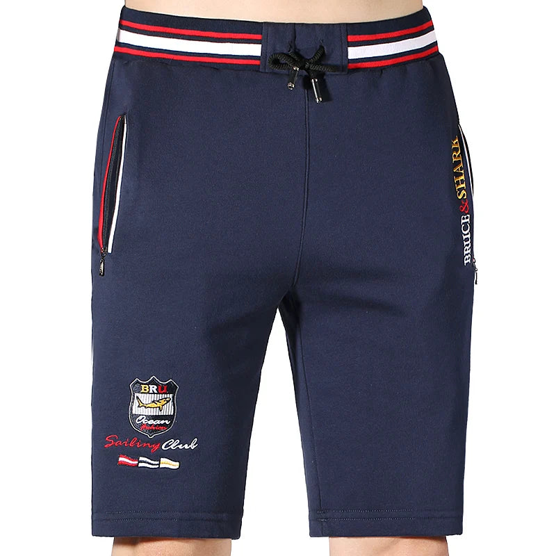 Nuovi pantaloncini estivi da uomo con elastico in vita, sportivi Bruce&Shark, casual, alla moda, da palestra, traspiranti, per fitness e jogging, taglie forti.