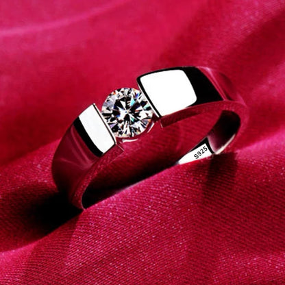 Anelli di lusso YHAMNI in oro bianco 18 carati, anello in argento massiccio 925 al 100%, fede nuziale con zirconi e diamanti di alta qualità per donna, regalo di gioielleria.