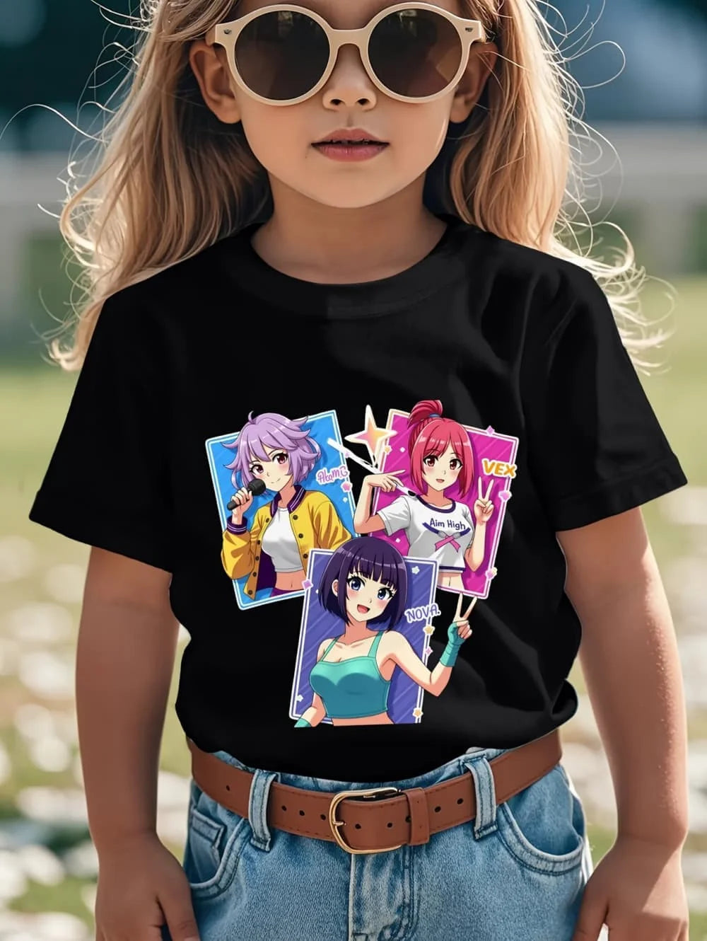 Magliette per bambini con stampa grafica di cartoni animati Kpop, regalo divertente per i fan, magliette Harajuku, top estivi a maniche corte, abbigliamento per bambini