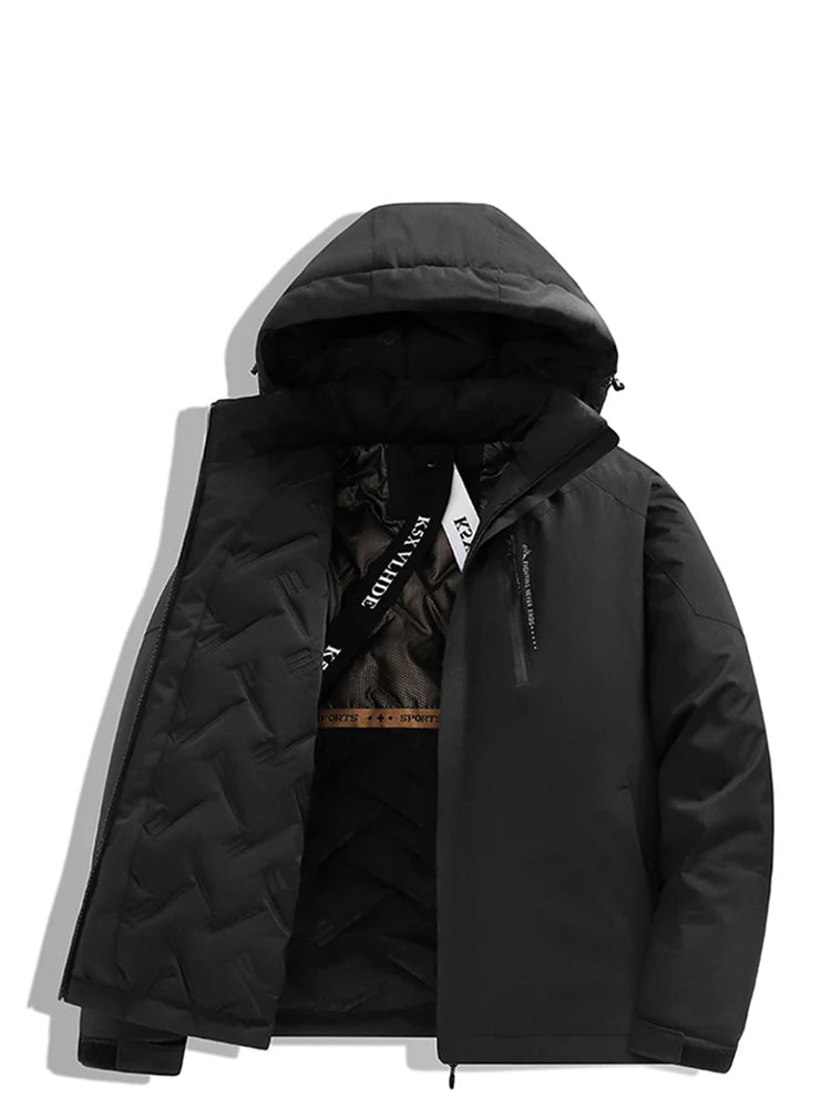 S-6XL large-sized outdoor rainproof cotton-padded jacket for men in winter, thickened and warm graphene cotton-padded jacket