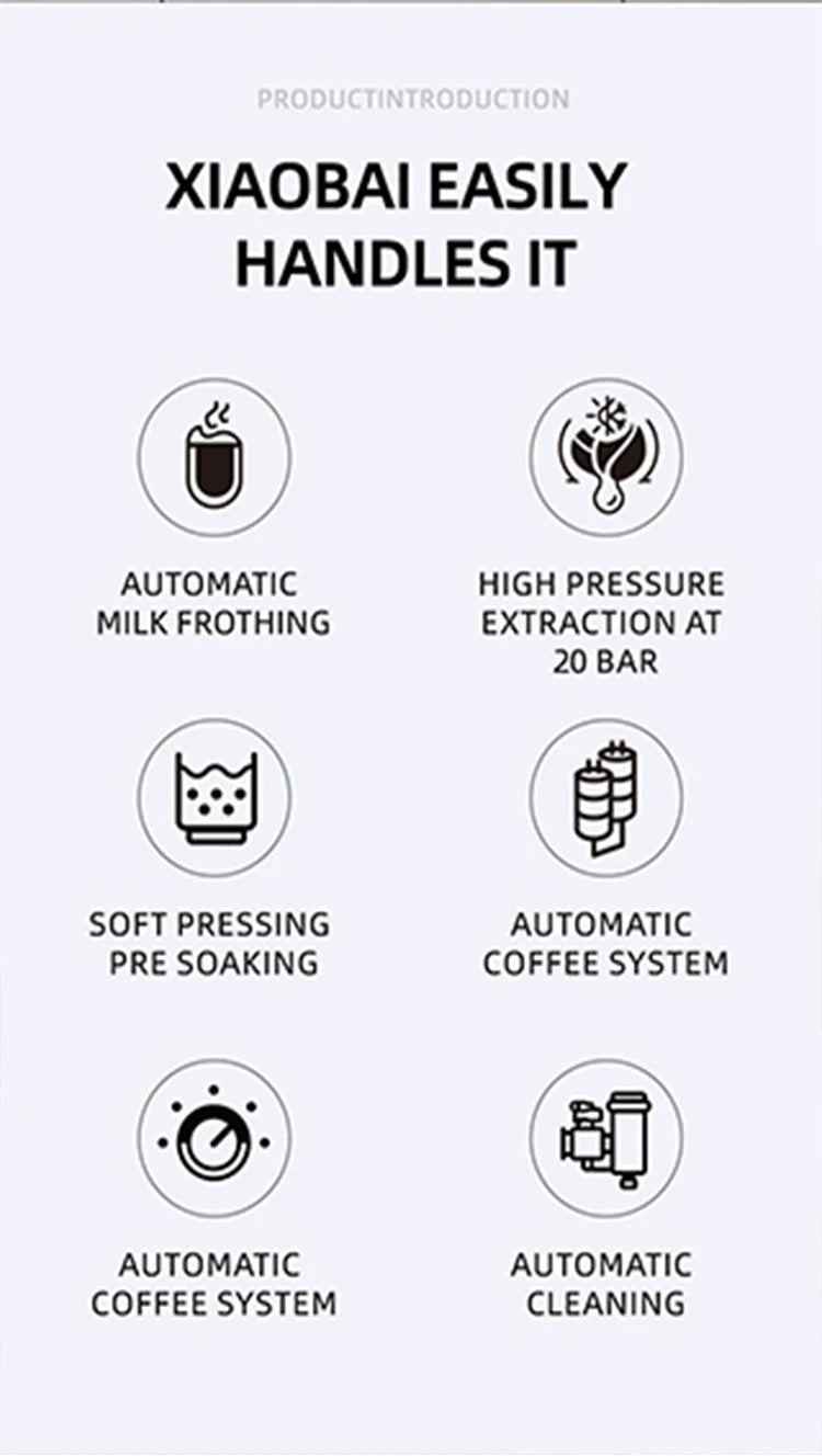 Macchina per caffè espresso italiana per uso domestico, ad alta pressione, automatica, con schiuma di latte, schermo a colori intelligente, macchina per caffè integrata