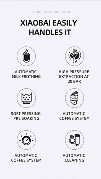 Macchina per caffè espresso italiana per uso domestico, ad alta pressione, automatica, con schiuma di latte, schermo a colori intelligente, macchina per caffè integrata