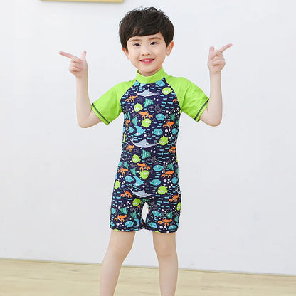 Costume da bagno per bambini e ragazzi, maniche lunghe, stampa frutta, protezione solare, costume da bagno estivo per la spiaggia, taglie 3 4 5 6 7 8 10 anni