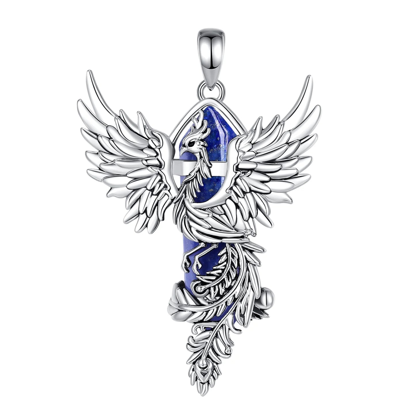 Collana prismatica esagonale in lapislazzuli Eudora Phoenix Twining, pietra curativa energetica, ciondolo in cristallo, gioiello per meditazione, regalo per uomo