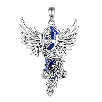 Collana prismatica esagonale in lapislazzuli Eudora Phoenix Twining, pietra curativa energetica, ciondolo in cristallo, gioiello per meditazione, regalo per uomo