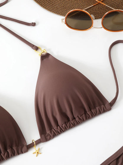 Bikini micro a triangolo sexy 2026 Costume da bagno da donna, abbigliamento da spiaggia, costume da bagno estivo da donna, bikini a perizoma, set da bagno femminile