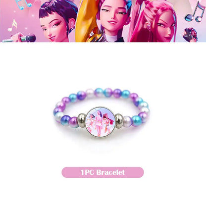 Kpop Demon Hunter Birthday Decoration Set Kpop Girl Cup Pate Happy Balloon Happy Banner Gift Bags Supplies for Kids Party Favors