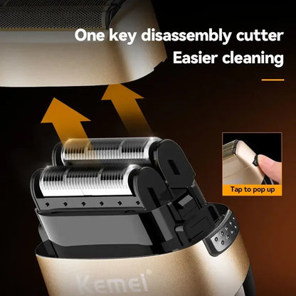 KM-3209 Shaving Machine Foil Trimmer Razor Kemei High Quality Three Blade Heads Electric Shaver Trimmer for Men Beard Trimmer