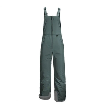 Insulated Ski Pants Unisex Jumpsuit Waterproof Ski Bib Overalls with Zip-up Front Closure Windproof Winter Snowboarding Pants