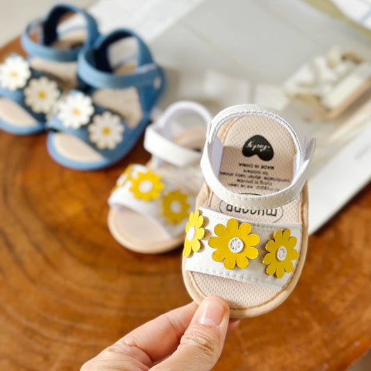 Sandali estivi per neonate, scarpe per neonati e bambini piccoli, primi passi, scarpe da culla.