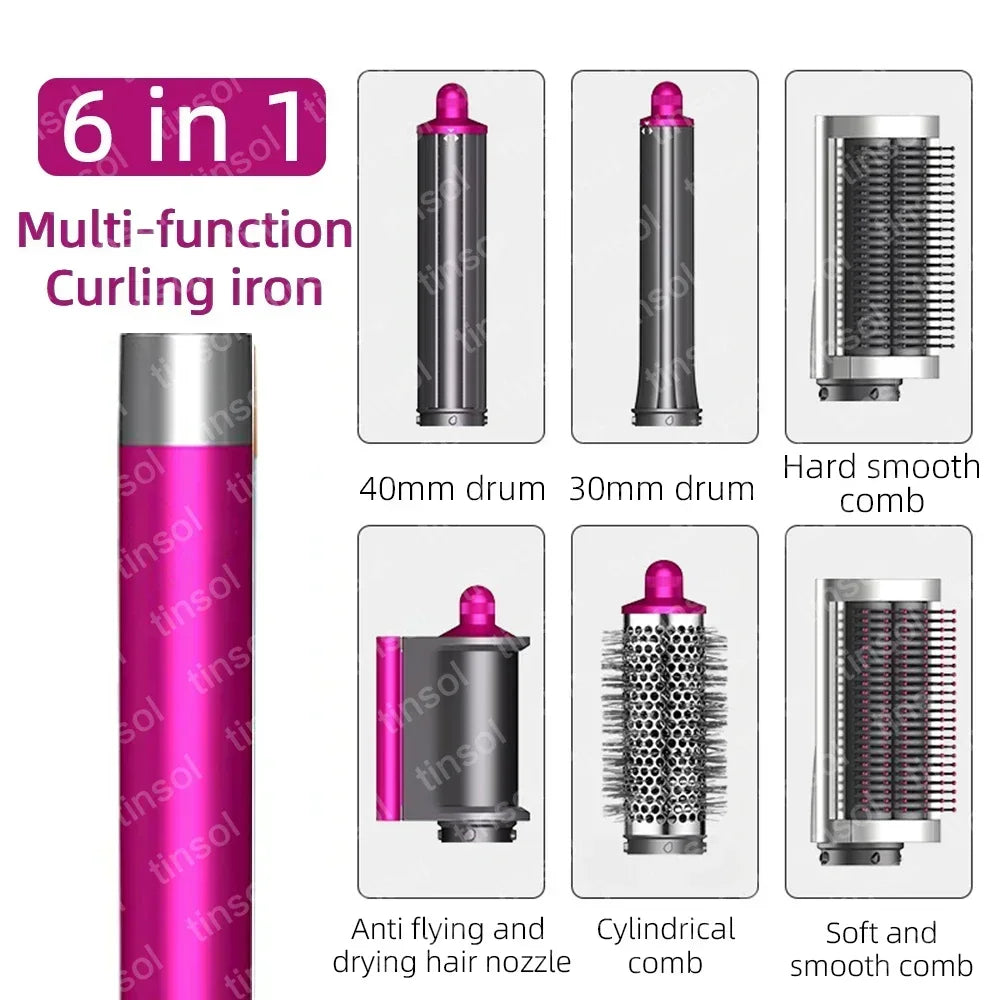 7-in-1 hair dryer set multi-function curling iron hair straightener hot air comb styling set for home salon-like effect