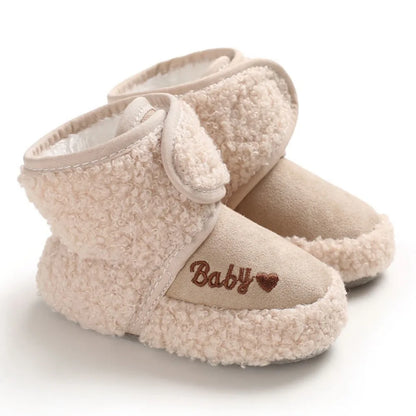 Stivali da culla in peluche per neonati e bambini, pantofole antiscivolo per neonati e bambini, scarpe per neonati.