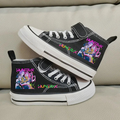 Nuove scarpe da ginnastica alte Kpop Demon Hunter per bambine, scarpe sportive casual da corsa e da tennis.