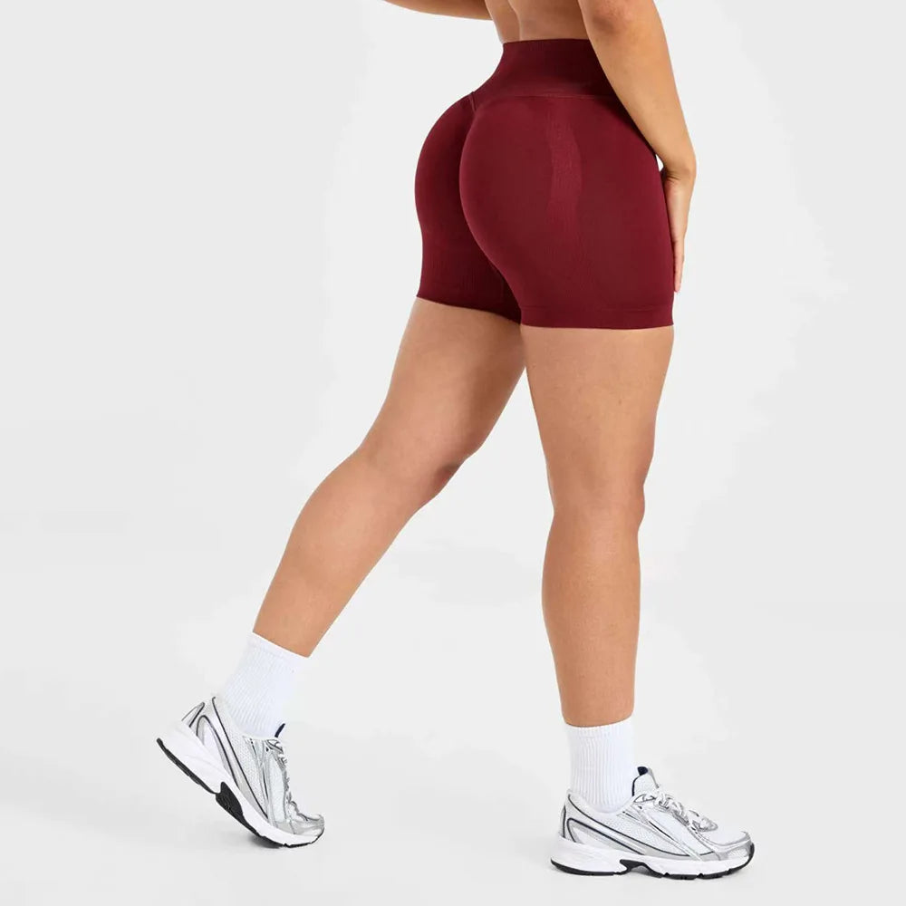 New Yoga Shorts Woman High Stretchy Seamless Slimshorts Quick-dry Skinny Butt Liftting Fitness Running Solid Sports Leggings