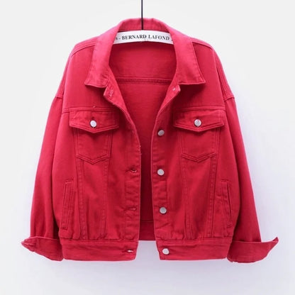 White Denim Jacket Women's Short Loose Korean Spring Autumn New BF Versatile Literary Trend Jacket
