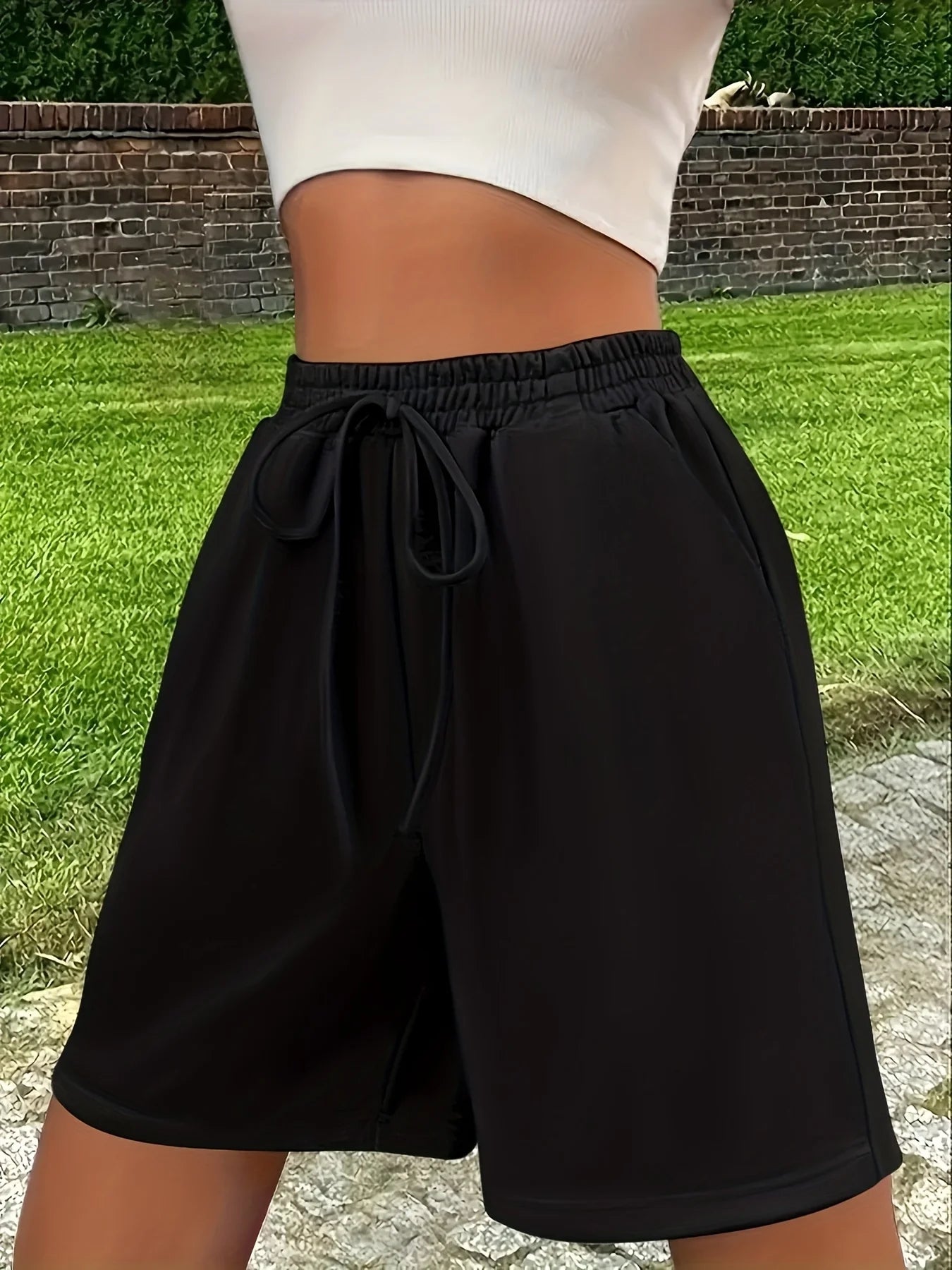 Pantaloncini American Retro, larghi, casual, a gamba larga, stile sportivo, da donna, estivi, nuovi, streetwear da uomo e da donna