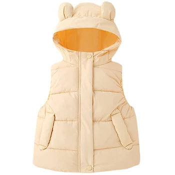 Gilet da bambino autunno/inverno 2-6 anni, caldo, tinta unita, senza maniche, con cappuccio e cerniera, gilet da bambina, regalo di compleanno, abbigliamento per bambini