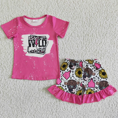 Saldi imperdibili Abiti estivi per bambine Completi estivi alla moda per bambini Abiti da boutique per bambine Abbigliamento carino per bambine piccole Completo a maniche corte