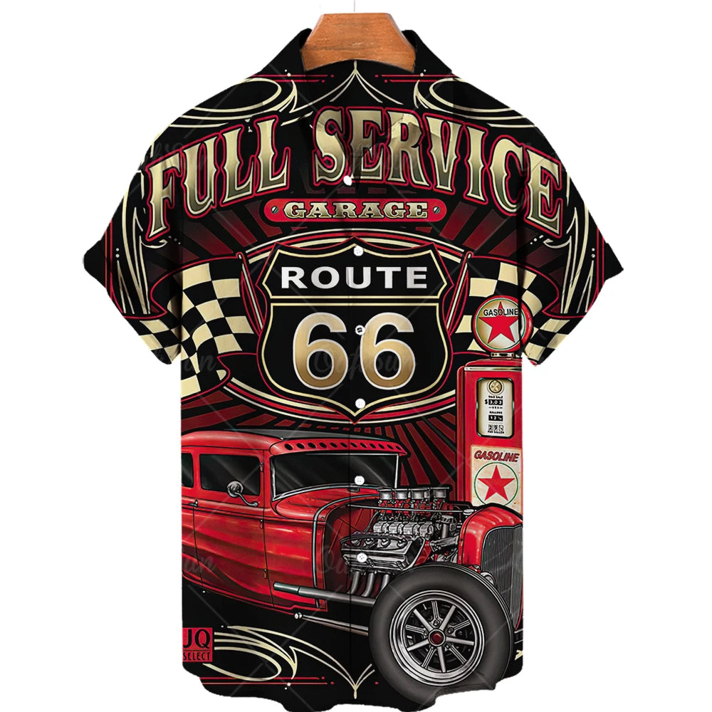 Maglietta da uomo Route 66 Biker 3D per ragazze motocicliste Maglietta Route 66 per uomo Maglietta oversize a maniche corte americana da uomo Maglietta da viaggio