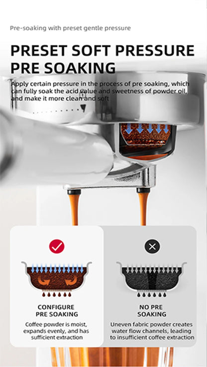 Macchina per caffè espresso italiana per uso domestico, ad alta pressione, automatica, con schiuma di latte, schermo a colori intelligente, macchina per caffè integrata