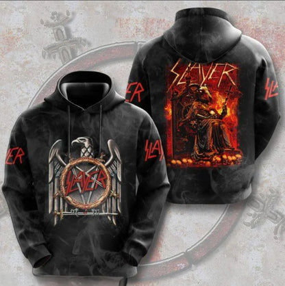Felpe da uomo alla moda, felpe rock band Slayer, felpe con stampa 3D, uomo e donna, felpa hip hop, pullover oversize streetwear, felpa Y2k