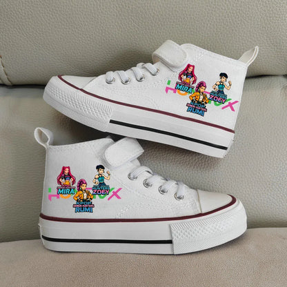 Nuove scarpe da ginnastica alte Kpop Demon Hunter per bambine, scarpe sportive casual da corsa e da tennis.