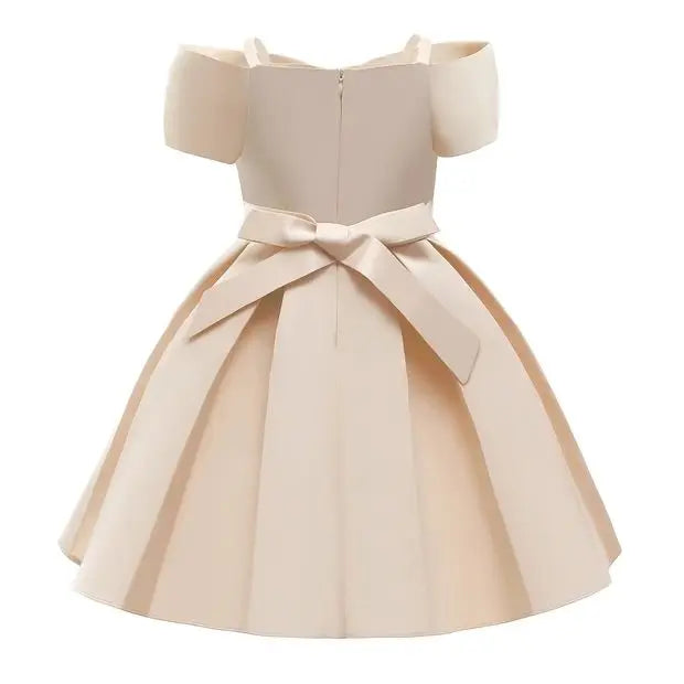 Abito estivo casual da principessa per bambine, ideale per Capodanno, matrimoni, feste di compleanno, senza maniche, in tulle arricciato.