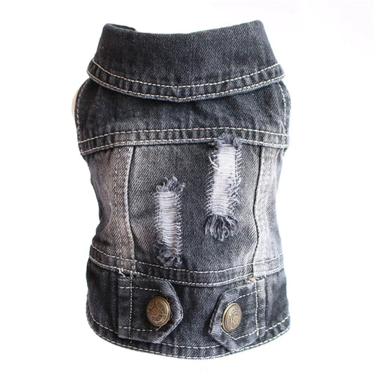 Abbigliamento per gatti Sphinx per gatti di piccola, media e grande taglia, giacca di jeans per gatti lavata scura, cappotto in denim per primavera e autunno, costume per gatti, abbigliamento per animali domestici