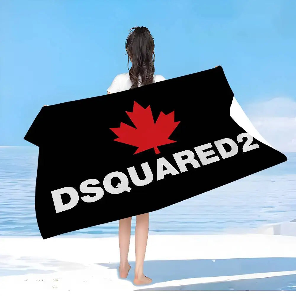 Asciugamano da spiaggia/nuoto con logo D-Dsquared2 in stile anime, morbido e assorbente, ideale come regalo per bambini, perfetto per viaggi e campeggio.