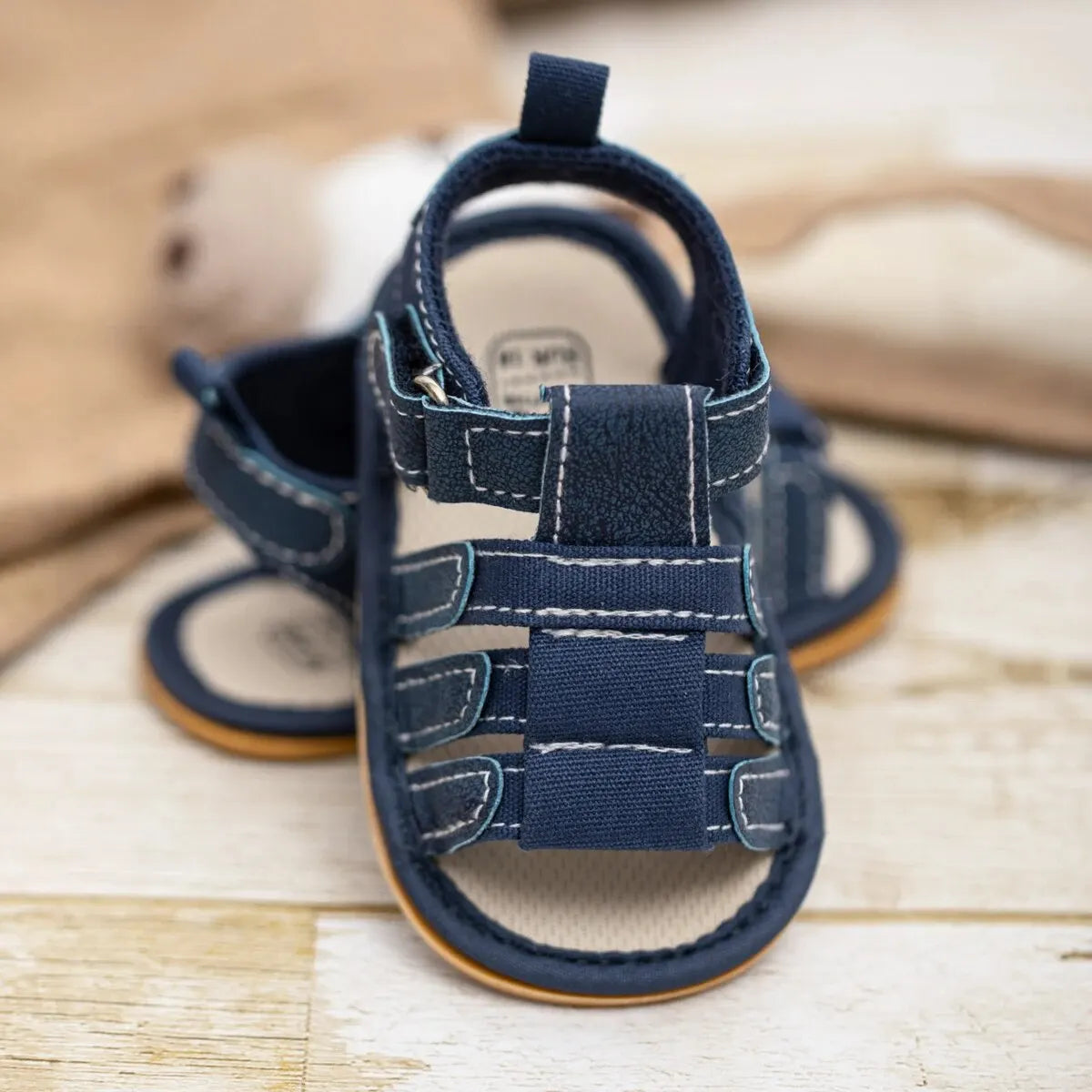 Scarpe estive per neonati Meckior, sandali per bambini e bambine con suola in gomma antiscivolo, primi passi per neonati, sandali casual da giardino per bambini.
