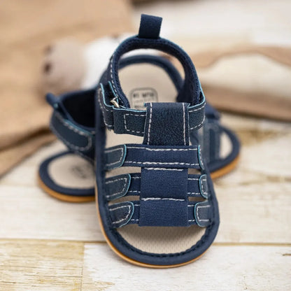 Scarpe estive per neonati Meckior, sandali per bambini e bambine con suola in gomma antiscivolo, primi passi per neonati, sandali casual da giardino per bambini.