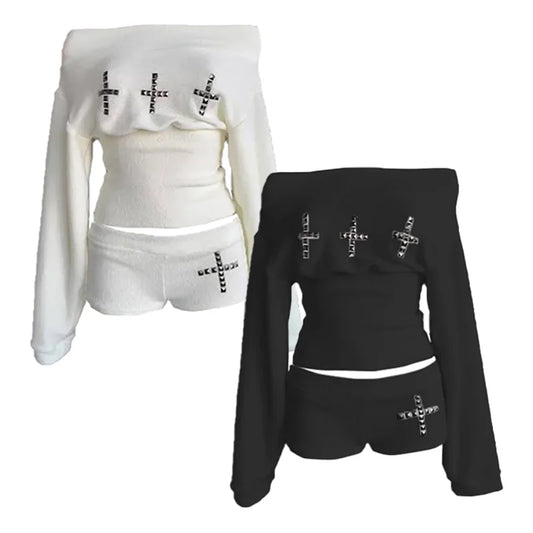 Dark style Hip Hop Harajuku Rivet design Y2K Shorts Rock Gothic Fashion Crop Shorts Vintage Chic Hot pants Streetwear Punk Pants