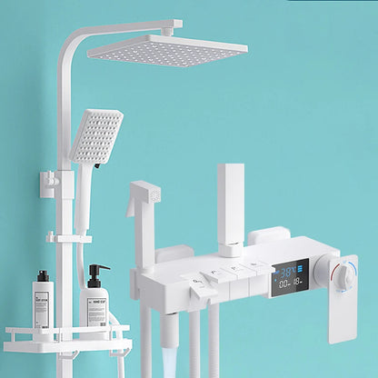 Piano Digital Display Thermostatic Bathroom Shower Set Hot Cold Brass Bathroom Faucets Accessories Digital Piano Shower System