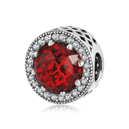 100% autentico argento sterling 925, cuore rosa, perline di zirconi trasparenti, compatibile con i charm europei originali, braccialetti e creazione di gioielli