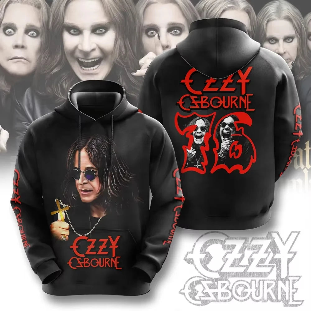 Felpa da uomo New Rock Ozzy Osbourne Band con stampa 3D Felpe da uomo e da donna Moda Street Felpa da donna Cappotto Hip Hop Sudadera