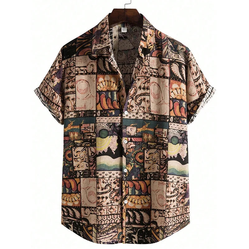 Camicia estiva con stampa floreale 3D graffiti, moda casual, business, camicia hawaiana, uomo, donna, camicia con bottoni, Ropa De Hombre