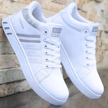Sneakers vulcanizzate nere da uomo, scarpe basse comode con lacci, Zapatillas Hombre, sneakers alla moda autunno/primavera, taglie forti 39-48